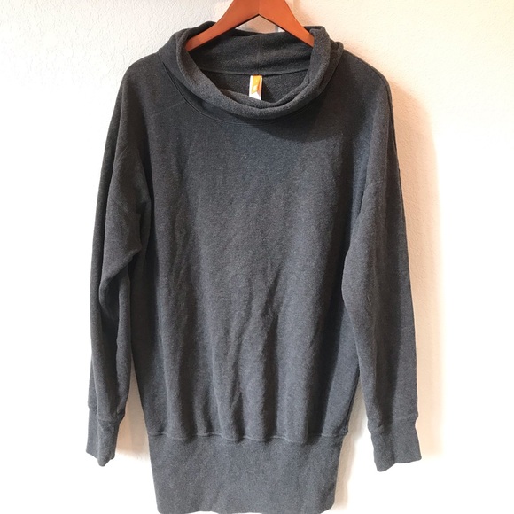 Lucy Sweaters - Lucy Gray Cowl Neck Long Sweatshirt
